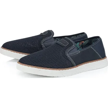 Pánské polobotky Pánské mokasíny B2267-14 Rieker modrá Barva: blau, Velikost: 45