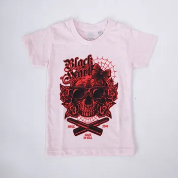 Chlapecké tričko Dětské Triko BLACK HEART LIPSTICK LIGHT PINK Barva: Růžová, Velikost: 2-3-R