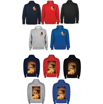 Pánská mikina Mikina se zipem Spirit divoký hřebec Barva: Modrá, Velikost: 3XL