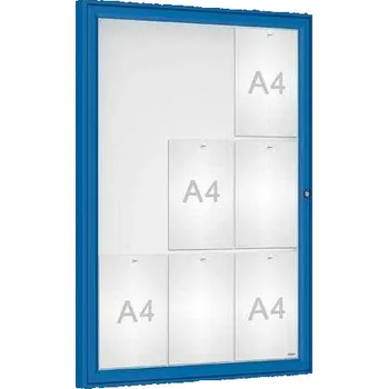Informační tabulka Venkovní vitrína Classique, 9 x A4, plexi, modrá + doprava zdarma