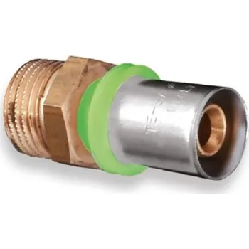 Fitinka Easy EASY+ 800 přechod 20x3/4", s vnějším závitem, lisovací, voda, mosaz