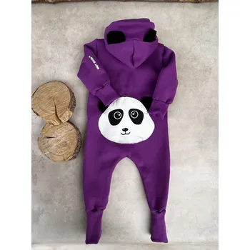 Dětský overall ANDY Boom Dětský teplákový overal panda ostružina rostoucí velikost: 62/68