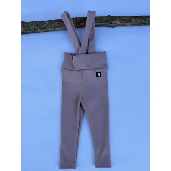 Dívčí legíny ANDY Boom legíny žebrované s kšandami a vysokým pasem starorůž Velikost děti: 68