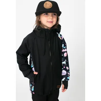 Chlapecká bunda Dětská SOFTSHELL bunda Drexiss MOON UNICORNS - nezateplená 110-116
