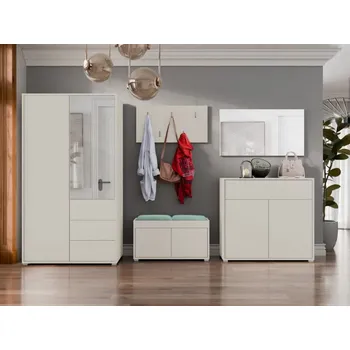 Předsíňová stěna Nábytek do předsíně Alekto V, Barva: kašmír, Barva látek:: Manila 11 MIRJAN 5903211394256