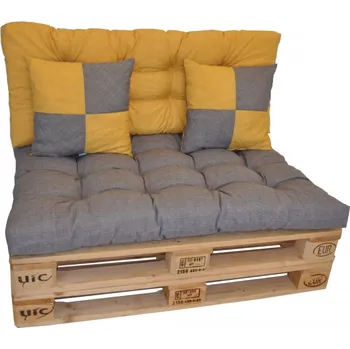 Podsedák Axin Trading Sada polstrů veselá paleta Polstr: Šedo žlutá