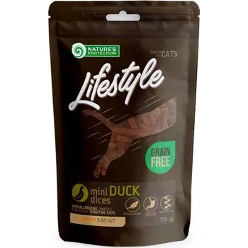 Pamlsek pro kočku Nature's Protection Cat snack Lifestyle mini kachní plátky 75 g