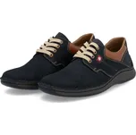 Pánské kožené polobotky 05207-15 Rieker modré Barva: blau, Velikost: 43