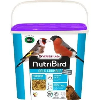 Krmivo pro ptáka VERSELE-LAGA Nutribird Gold Crumble - suché vaječné krmivo pro evropské pěvce (období rozmnožování) 4kg