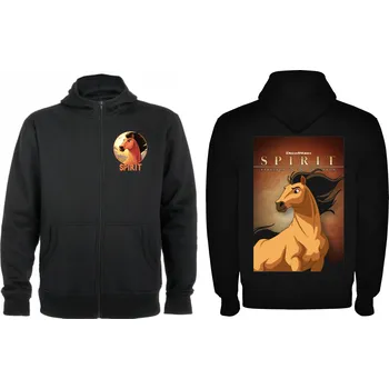 Chlapecká mikina Mikina se zipem Spirit divoký hřebec Barva: černá, Velikost: 98/104 - 3/4roky