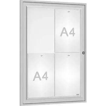 Informační tabulka Venkovní elegantní vitrína Tradition, 4 x A4, elox + doprava zdarma