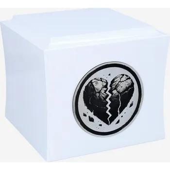 Smuteční dekorace Urna se zlomeným srdcem Urna na popel Moderní urna ve tvaru krabičky