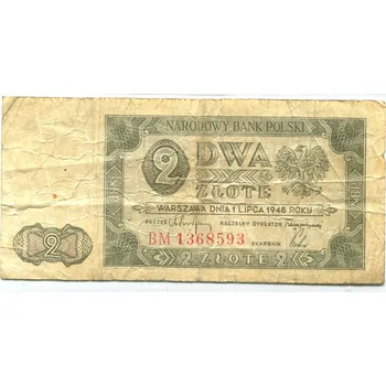POLSKO. 2 złote 1948. Série BM.