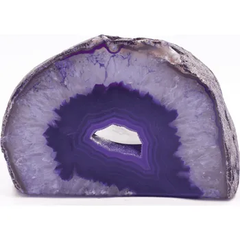 Přírodní kámen Milujeme Kameny Achát - řez - svícen - fialový CHFS9 496675