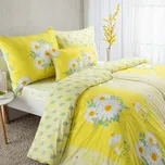 Ložní rodinná souprava z mikrovlákna DAISY s prostěradly a povlaky na polštářky sada 4 dílů na jednolůžko