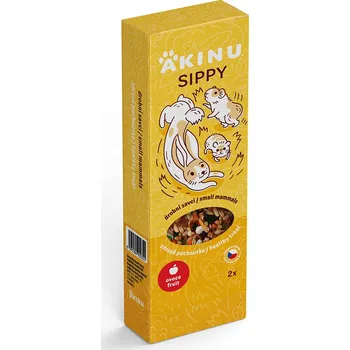 Krmivo pro hlodavce Akinu SIPPY Tyč s ovocem doplňkové krmivo pro hlodavce 2 ks