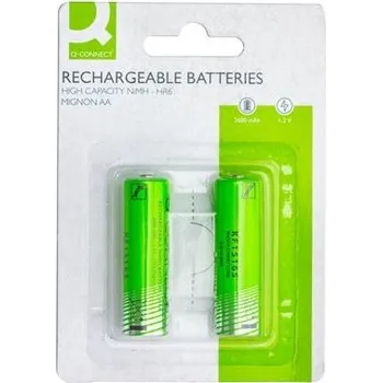 Článková baterie Nabíjecí baterie Q-Connect - AA,2 600 mAh,2 ks 510.5007