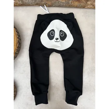 ANDY Boom Dětské tepláky baggy panda style black Velikost děti: 86