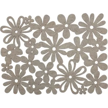 prostírání Prostírání filcové květy taupe 40 * 30cm 1000801B