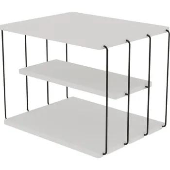 Konferenční stolek Odkládací stolek BENDER, bílá/černá + vyzvednutí ZDARMA