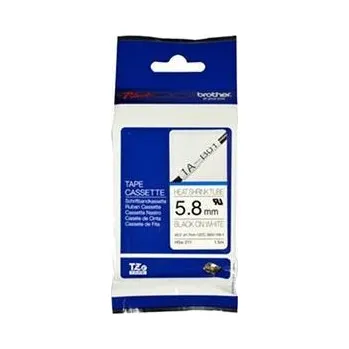 Pásek do tiskárny Brother - HSE-211E, bužírka bílá / černá (5,2 mm)