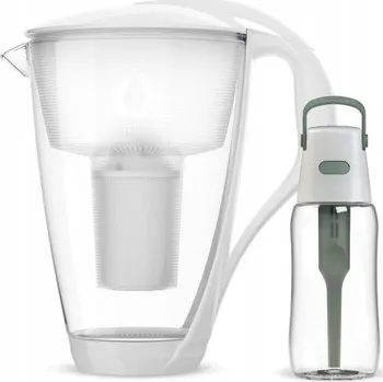 Skleněný džbán Dafi CRYSTAL Bílý Classic se zelenou lahví Solid 0,5 l