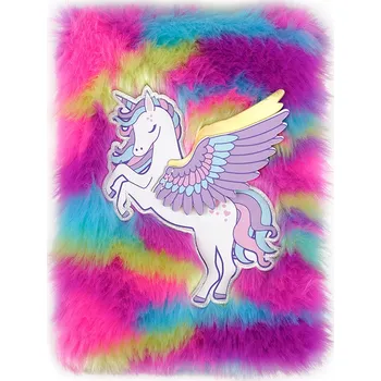 Sešit Notes sešit a5 80 linkovaných stran plyšový jednorožec Mix barev