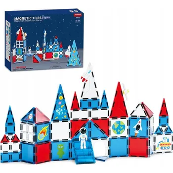 ostatní stavebnice Magnetická stavebnice Space 60ks - Magnetic Tiles