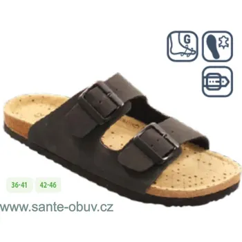 Dámská zdravotní obuv SANTÉ VN/326 ČERNÁ zdravotní pantofel vel.39-46, --- - 43