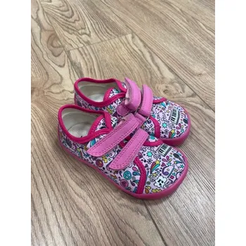 Dívčí tenisky Barefoot plátěné tenisky BEDA PLAYFUL - MUSIC (BFN 170040/TEX/W), Beda Barefoot Velikost: 30