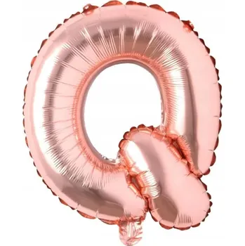 Balónek VELKÝ BALÓN 40 CM NAROZENINOVÝ PÍSMENO Q DEKORAČNÍ RŮŽOVÉ ZLATO