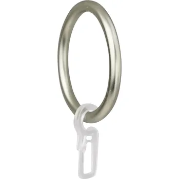 Uchycení záclony a závěsu Expo Ambiente Záclonový kroužek s háčkem, pro tyče ø 28 mm, ocel, 8 ks&nbsp;67413-007