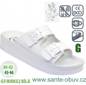 Dámská zdravotní obuv SANTÉ GF/BIRKE2 BÍLÁ pantofel vel.40-46, --- - 43