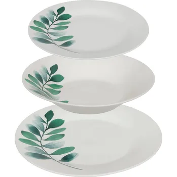 Talíř Secret de Gourmet Sada jídelních talířů pro 6 osob VEGETAL, 18 kusů