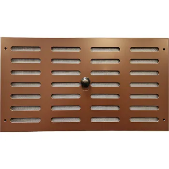 Větrací mřížka M&D Větrací mřížka 34x19 cm uzavíratelná HNĚDÁ HLINÍK