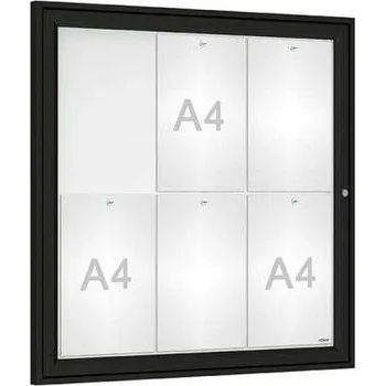 Informační tabulka Venkovní elegantní vitrína Tradition, 6 x A4, černá + doprava zdarma