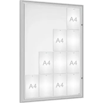 Informační tabulka Venkovní vitrína Classique, 16 x A4, plexi, elox + doprava zdarma