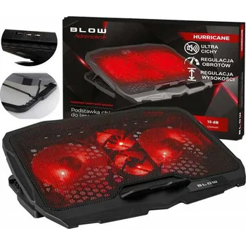 VERK GROUP Černá chladicí podložka S18 pro notebook - Efektivní chlazení