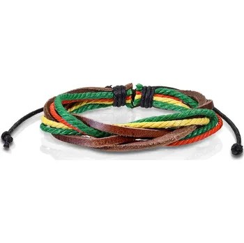 Náramek Kožený náramek Jamaica