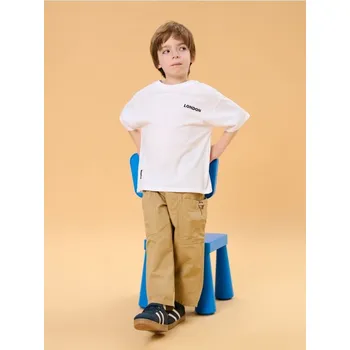 Chlapecké oblečení Sinsay - Džíny pull on - béžová - 241CD-80X - 241CD-80X-140