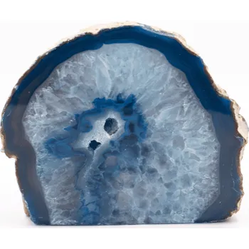 Přírodní kámen Milujeme Kameny Achát - řez - svícen - modrý CHDS12 496685