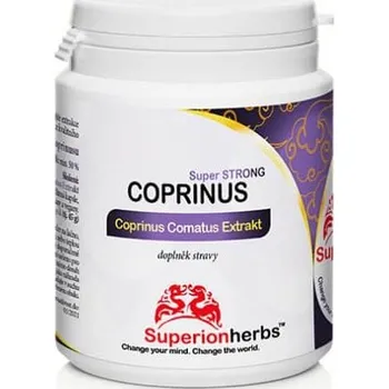 Zdraví SUPERIONHERBS Coprinus Comatus extrakt z hnojníku obecného, 90 KAPSLE