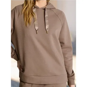 Dámské oblečení Sinsay - Mikina s&nbsp;kapucí - hnědá - 935BY-84X - 935BY-84X-XS