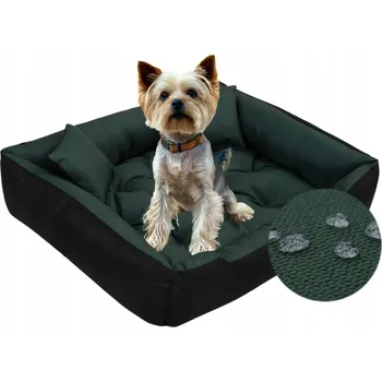 Pelíšek pro psa Pelíšek pro psa ECCO voděodolný zelený obdélníkový M s polštářem