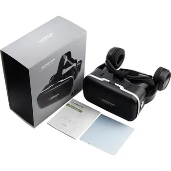 VR brýle Shinecon VR 3D virtuální brýle 4,7-6,1" se sluchátky 6. generace sada černá