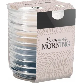 Svíčka Tradiční parafínová svíčka Letní ráno Bispol