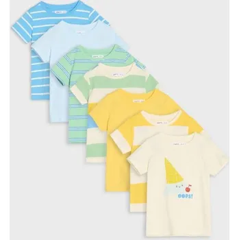 Sinsay - Sada 7 triček - krémová - 178CK-01X - 178CK-01X-74