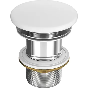 Sifon CERSANIT Umyvadlová zátka keramická bez přepadu 5/4" bílá, matná K11-2361