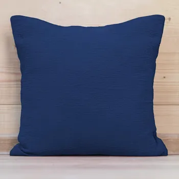 Povlak na dekorativní polštářek Mušelínový povlak na polštář MSN-055 Tmavě modrý 40 x 40 cm