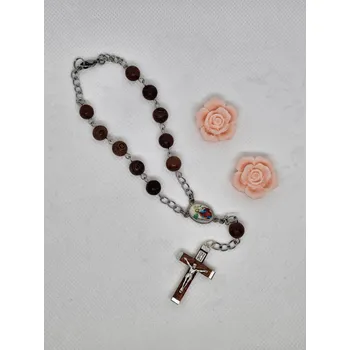 Růženec Růženec do auta z dřevěných korálků